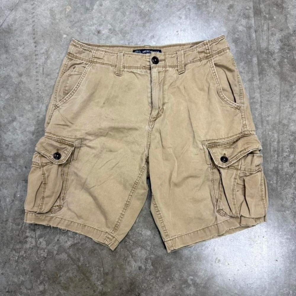 Y2K‎ American Eagle Outfitters Tan Skater Cargo Shorts Size 32